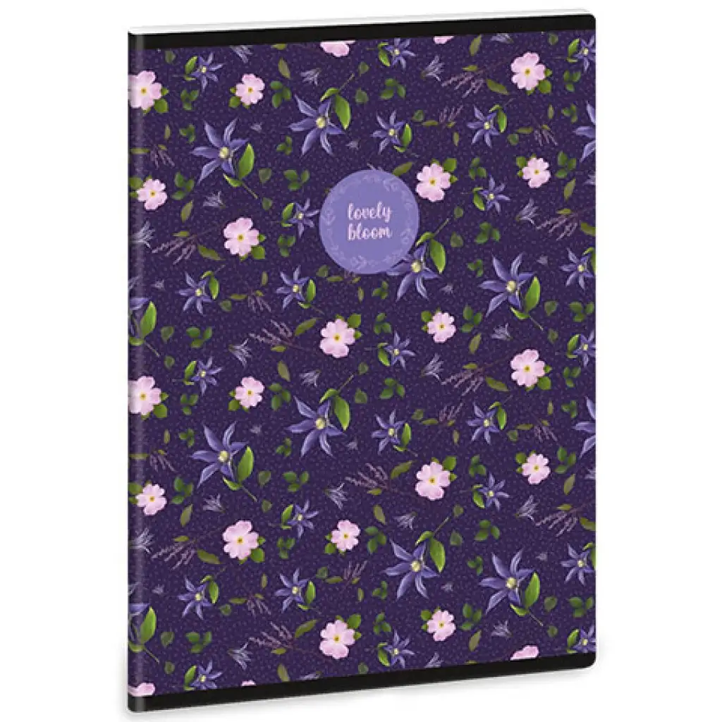 Ars Una: Lovely Bloom Wild Rose extra Heft mit Klammerbindung kariert A/5