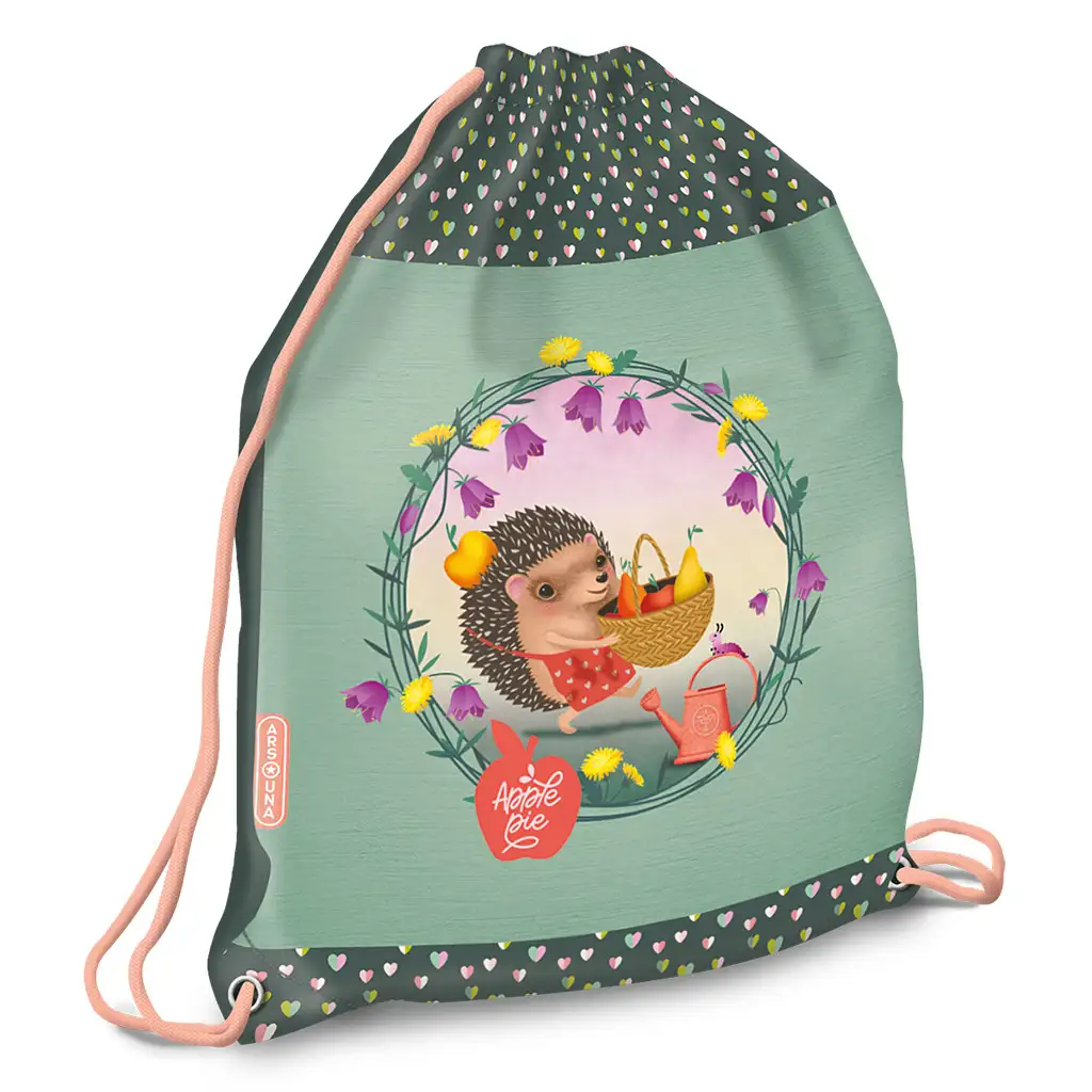 Ars Una: Apple Pie Igel-Turnbeutel, Sportbeutel 32x42cm