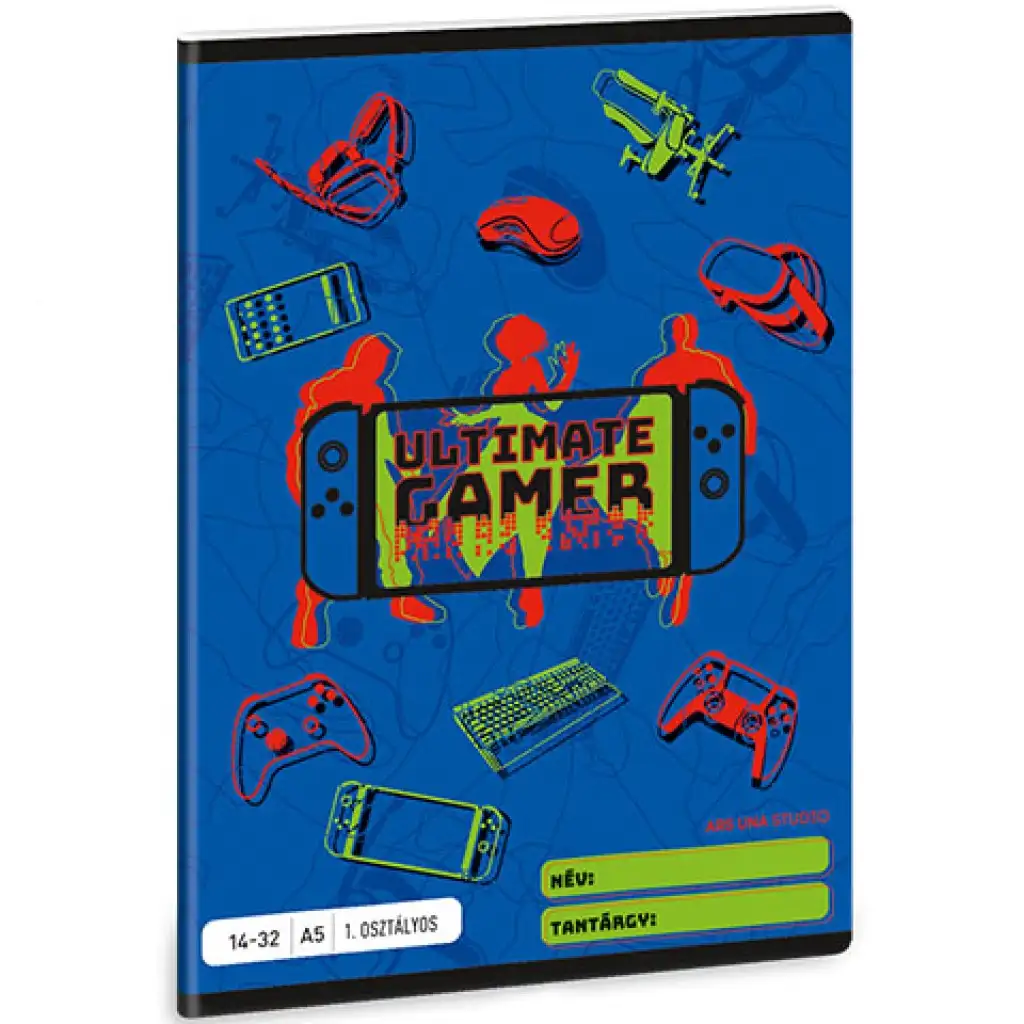 Ars Una: Ultimate Gamer liniertes Heft für die 1. Klasse A/5 14-32