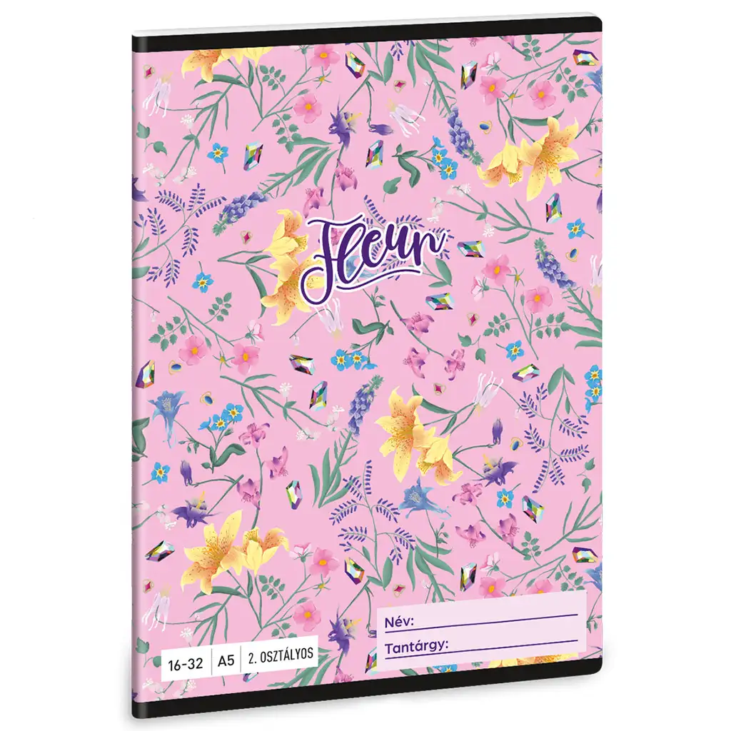 Ars Una: Fleur blumiges liniertes Heft für die 2. Klasse A/5