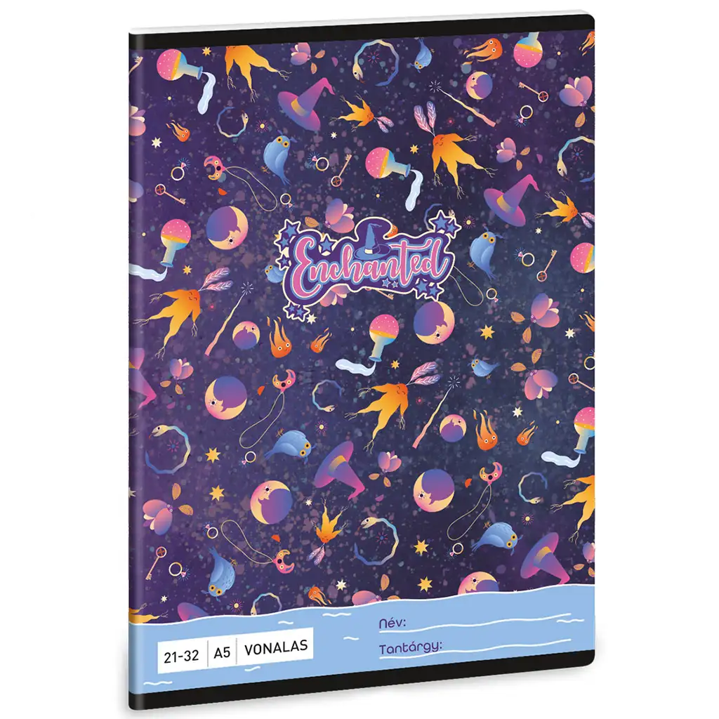 Ars Una: Verzauberte Hexe gemustertes liniertes Heft A/5