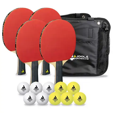 Joola Quattro Tischtennisschläger- und Ballset im Aufbewahrungskoffer - Spartan