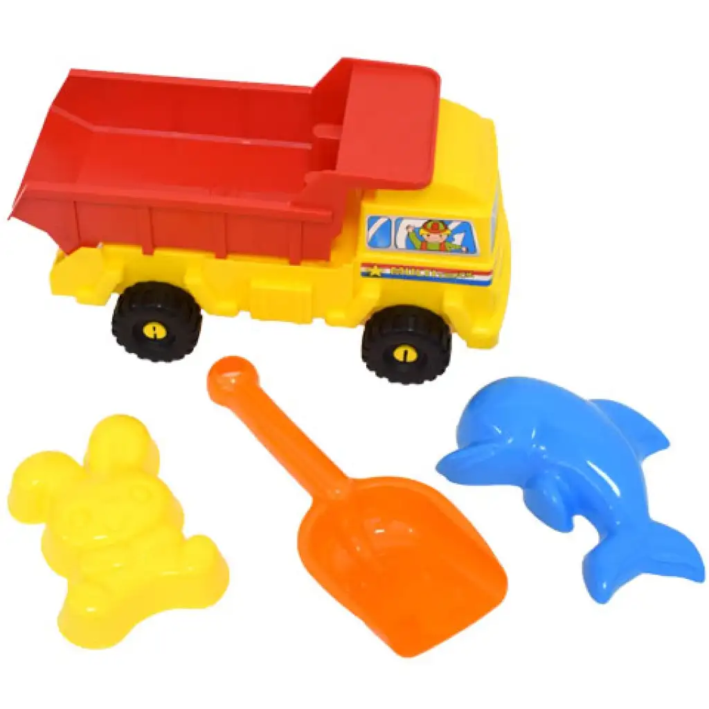 Multi-Truck Sandkasten-Baufahrzeuge - D-Toys kép 2