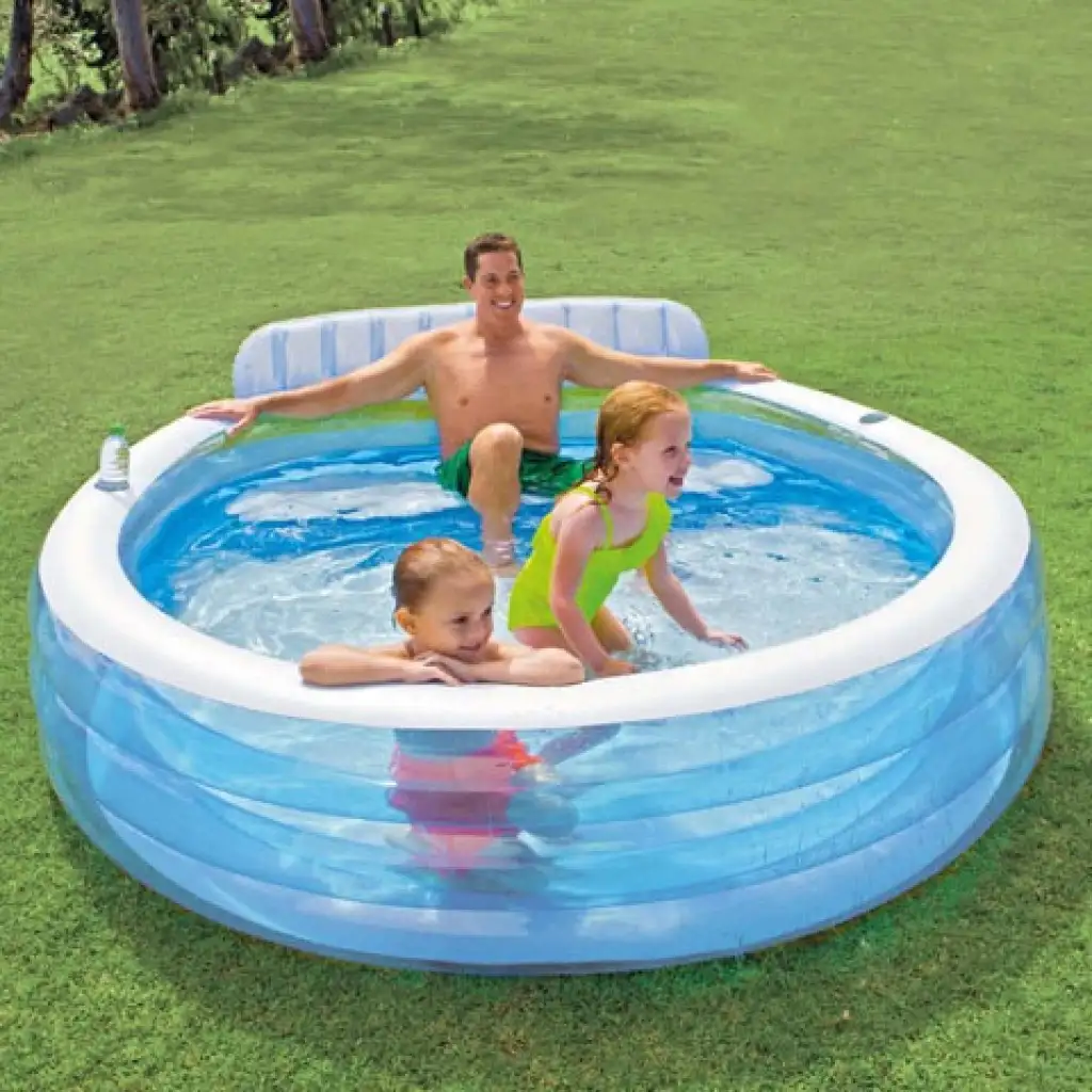 Intex: Family Center napozós háttámlás medence 224x216x76cm kép 1