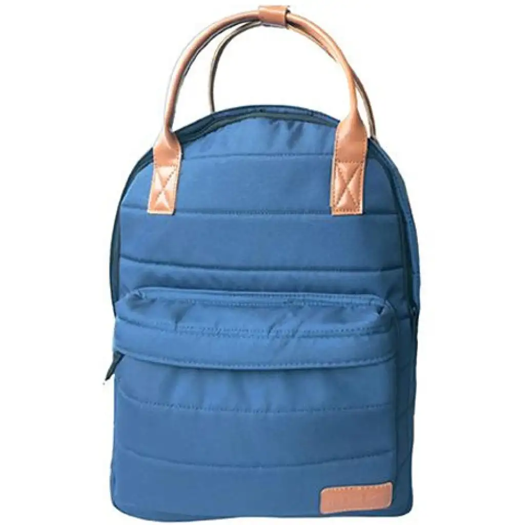 Must: Kék lekerekített iskolatáska, hátizsák 40x30x12cm kép 1