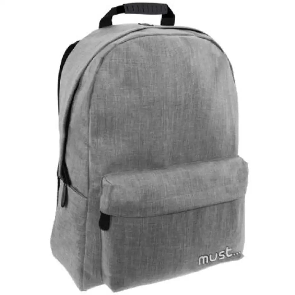 Must: Szürke Monochrome Jeans iskolatáska, hátizsák 32x17x42cm kép 1