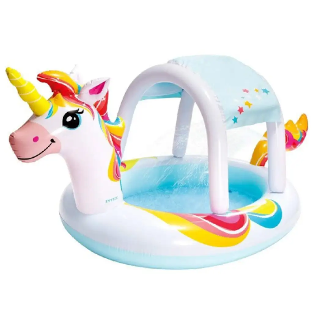Unikornisos spriccelős medence 254x132x109cm - Intex kép 1