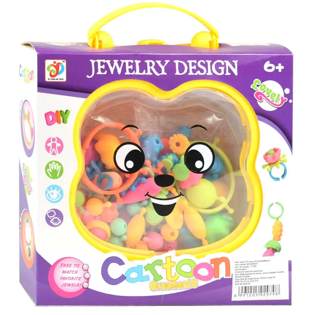 DIY: Mach es selbst Aufbewahrungskoffer 80-teiliges Perlenfädel-Schmuckset in zwei Varianten 1 Stück kép 2