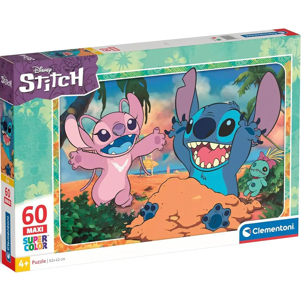 Disney+Stitch 60-tlg. Maxi Supercolor Puzzle - Clementoni
