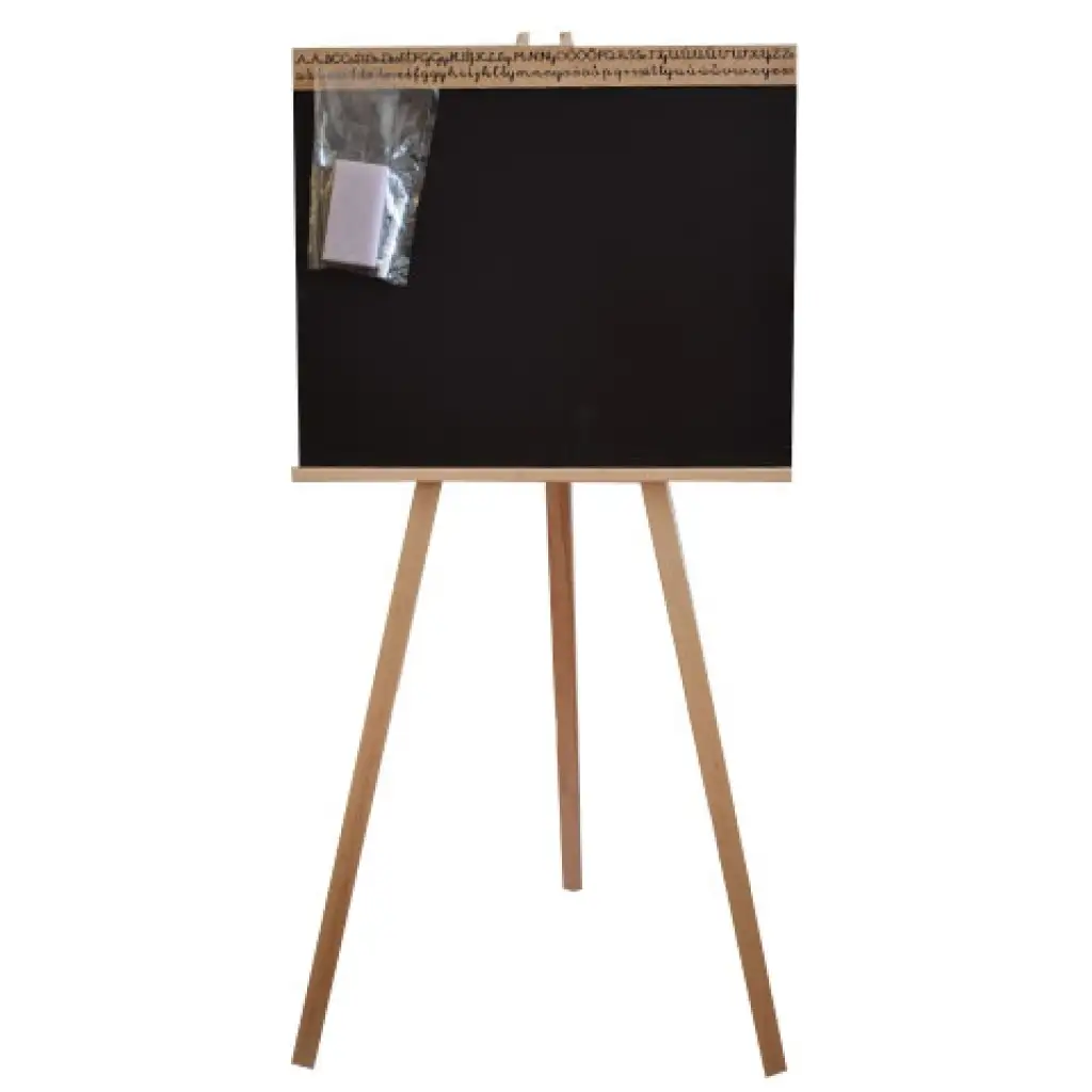 Staffelei-Holz-Zeichenbrett mit geschriebenem ABC