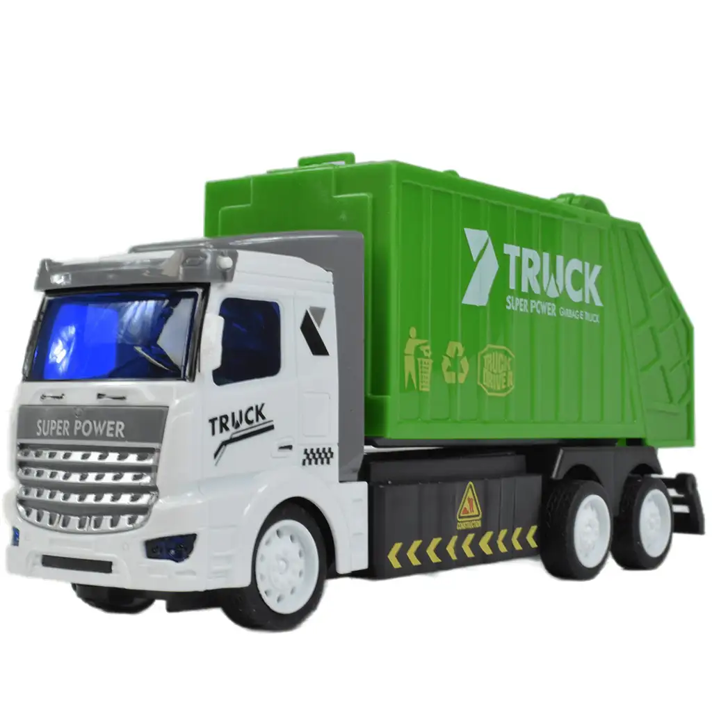RC ferngesteuerter Müllwagen mit Licht 1/48 Maßstab 27MHz 20cm kép 2