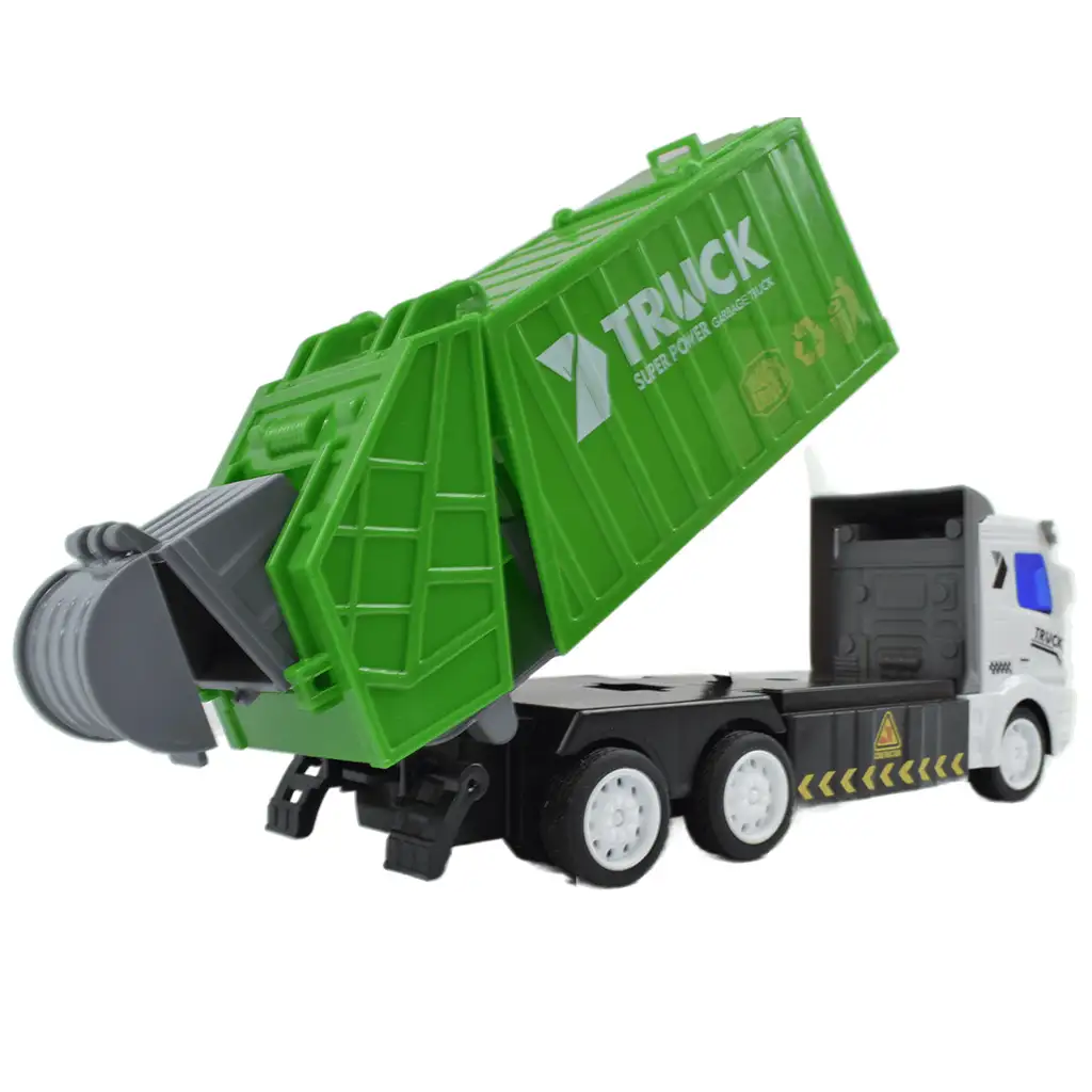 RC ferngesteuerter Müllwagen mit Licht 1/48 Maßstab 27MHz 20cm kép 3