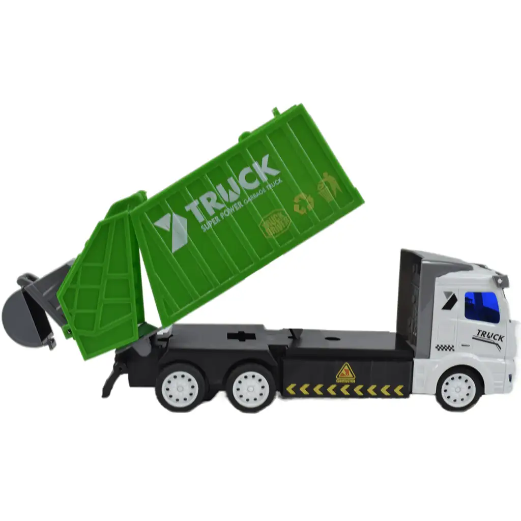 RC ferngesteuerter Müllwagen mit Licht 1/48 Maßstab 27MHz 20cm kép 4