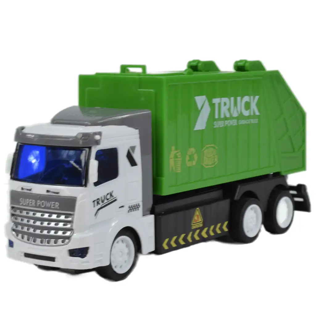 RC ferngesteuerter Müllwagen mit Licht 1/48 Maßstab 27MHz 20cm kép 5