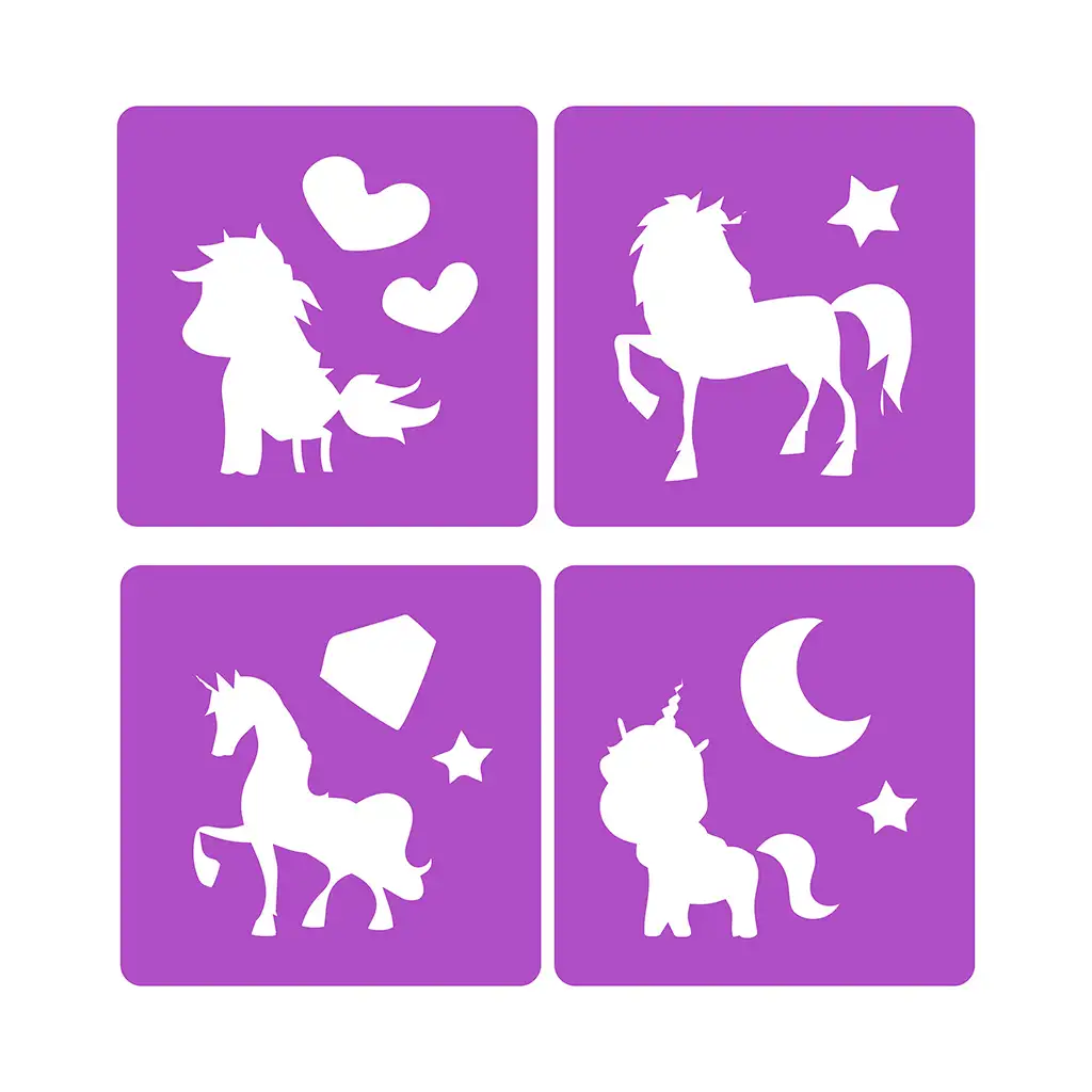 Dream Horse: Straßenkreide-Set mit Einhorn-Schablone kép 2