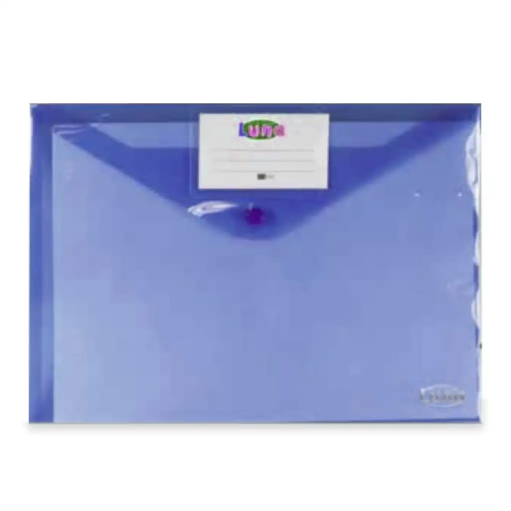 Blaue durchsichtige Dokumentenmappe A/4