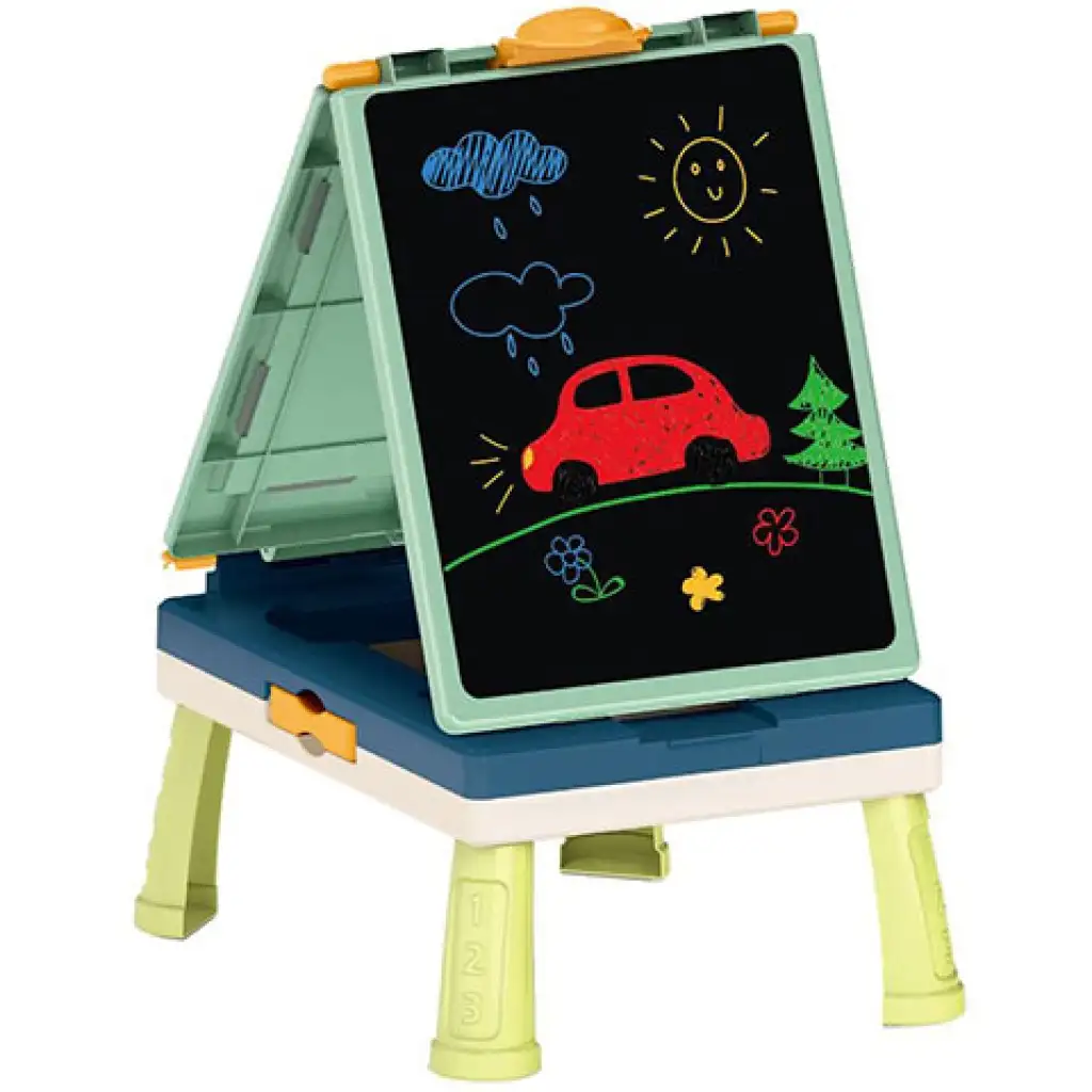 Grünes doppelseitiges Zeichentafel-Set, 31-teilig kép 2