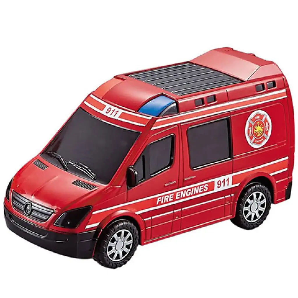 City Rescue Feuerwehr-Kleinbus mit Licht und Sound kép 2