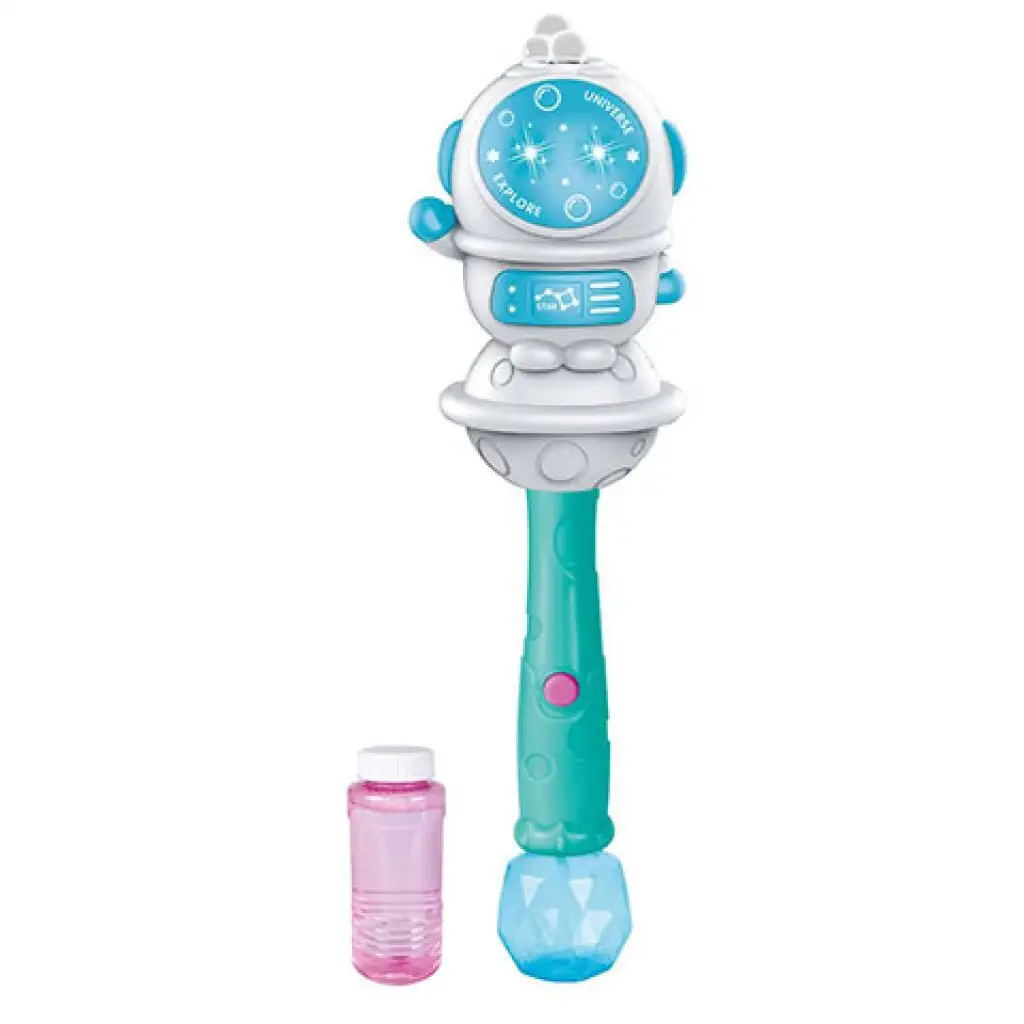 Ein Seifenblasen blasender Astronaut mit Licht und Ton kép 2