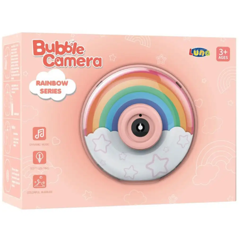 Bubble-Kamera: Regenbogen-Seifenblasen-Kamera mit Licht und Ton