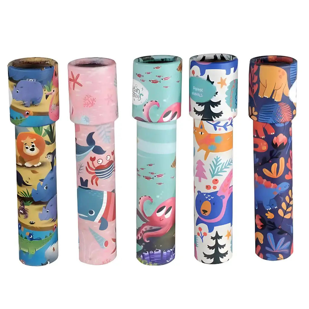 Kaleidoskop mit Tieren in verschiedenen Varianten