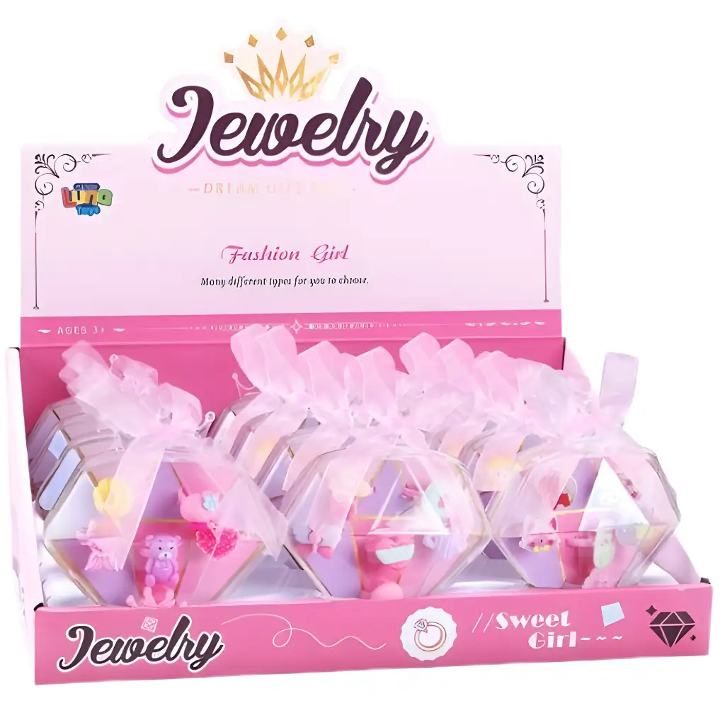 Ring-Set in verschiedenen Ausführungen in einer diamantförmigen Box, 1 Stück kép 2