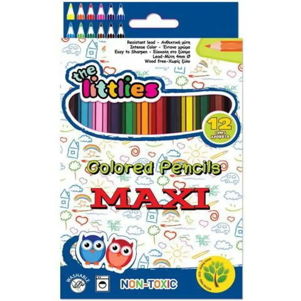 Maxi holzfreies Buntstift-Set 12 Stück