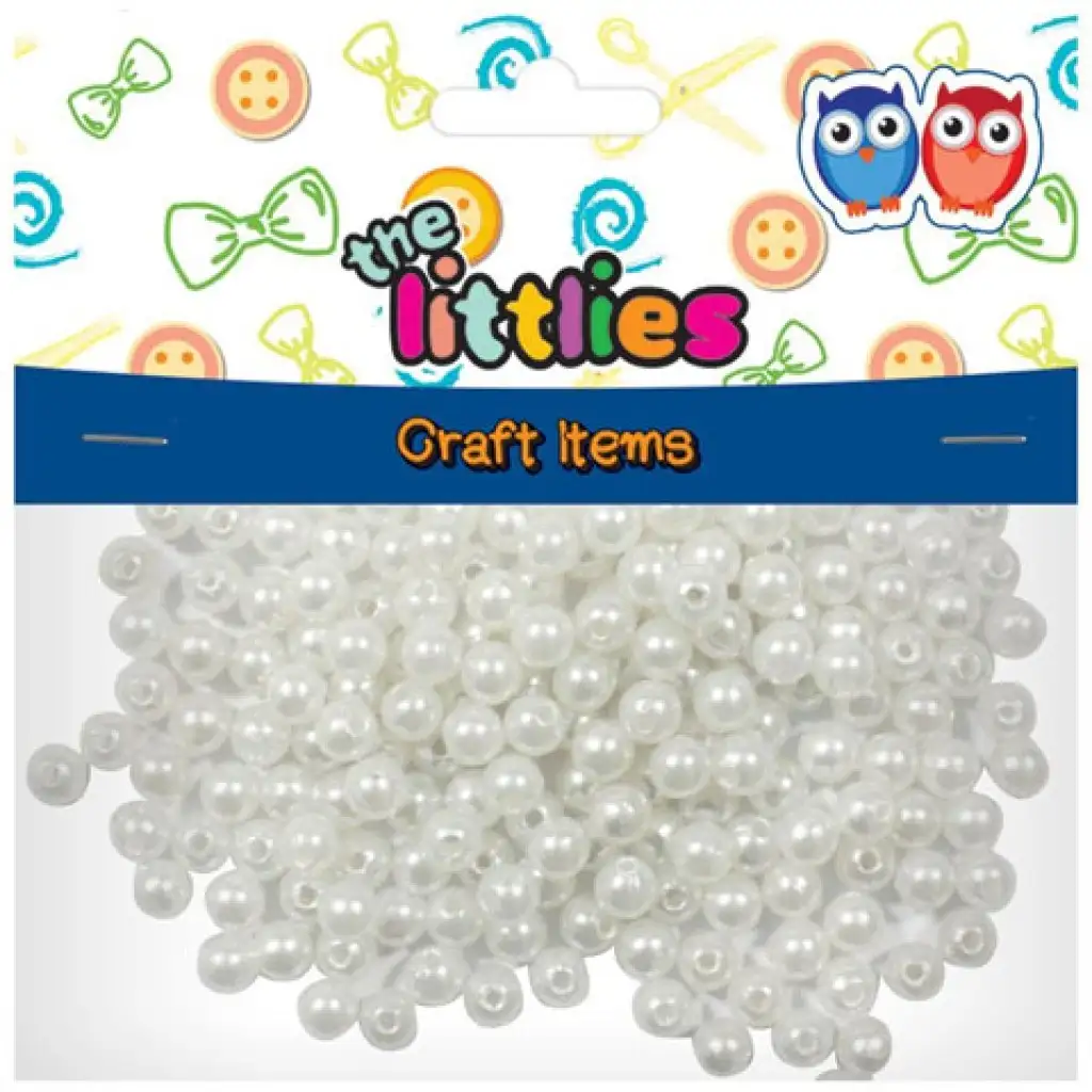 Weiße Dekorperlen 15g 8mm kép 1