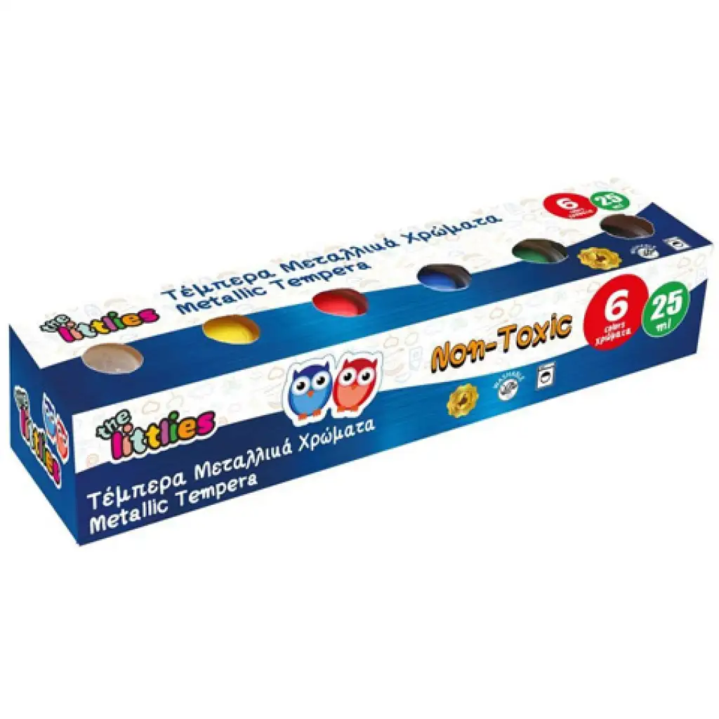The Littlies: Metall 6-teiliges Tempera-Set 25ml