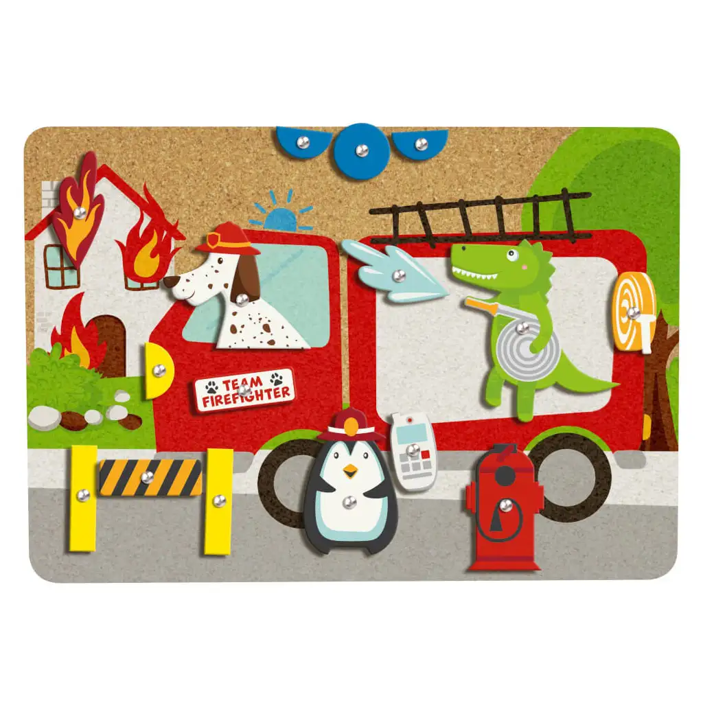 LENA: Hammerspiel-Korktafel-Set - Feuerwehr kép 2