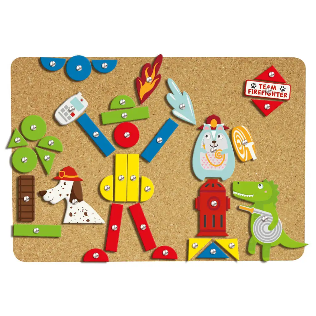 LENA: Hammerspiel-Korktafel-Set - Feuerwehr kép 3