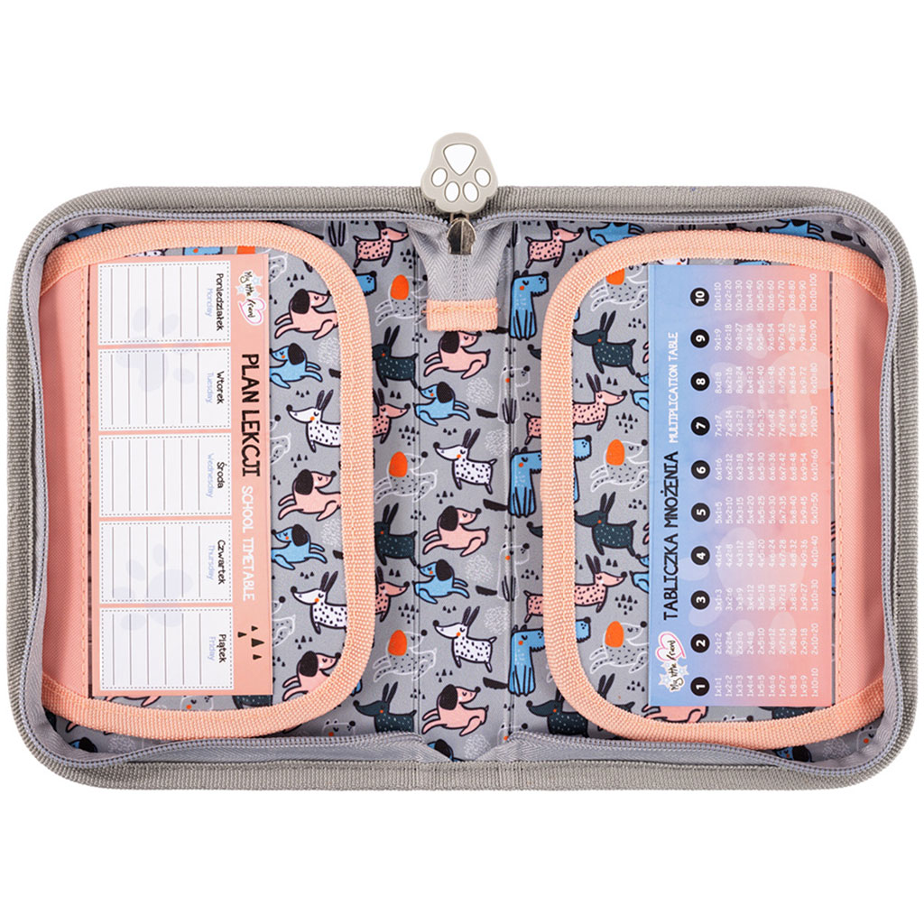 My Little Friend - Ausklappbares Federmäppchen mit Grey Yorkie Muster 21x14x3,5cm kép 4