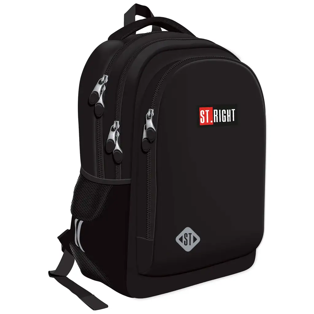 St.Right Black ergonomischer Schulranzen, Rucksack BP0543x31x20cm