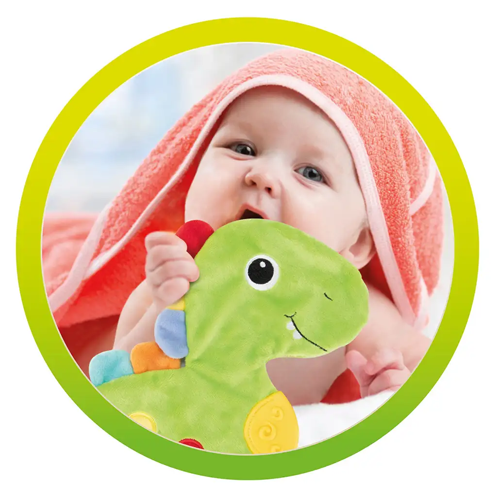 Little Stars: Dinosaurier-Beißring, rasselndes Halstuch kép 4