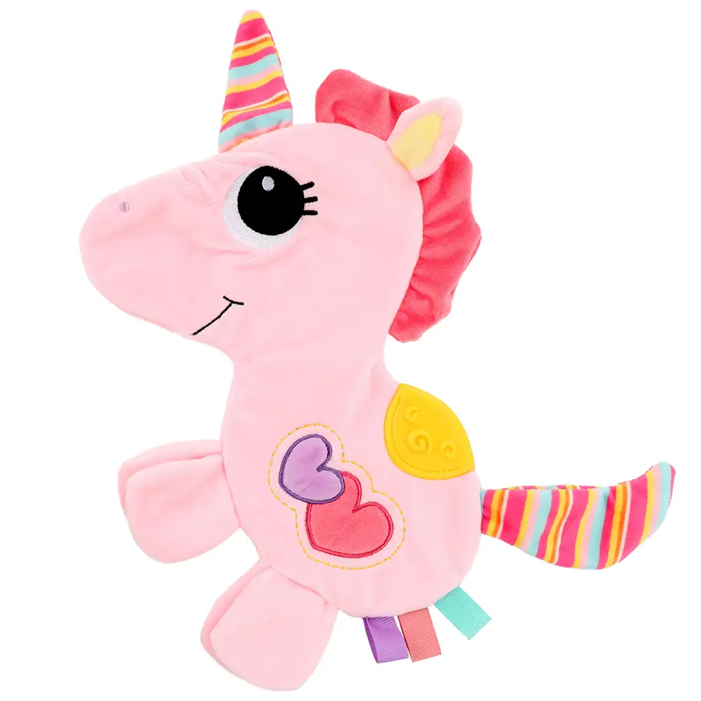 Little Stars: Einhorn-Beißring, rasselndes Sabberlätzchen kép 3