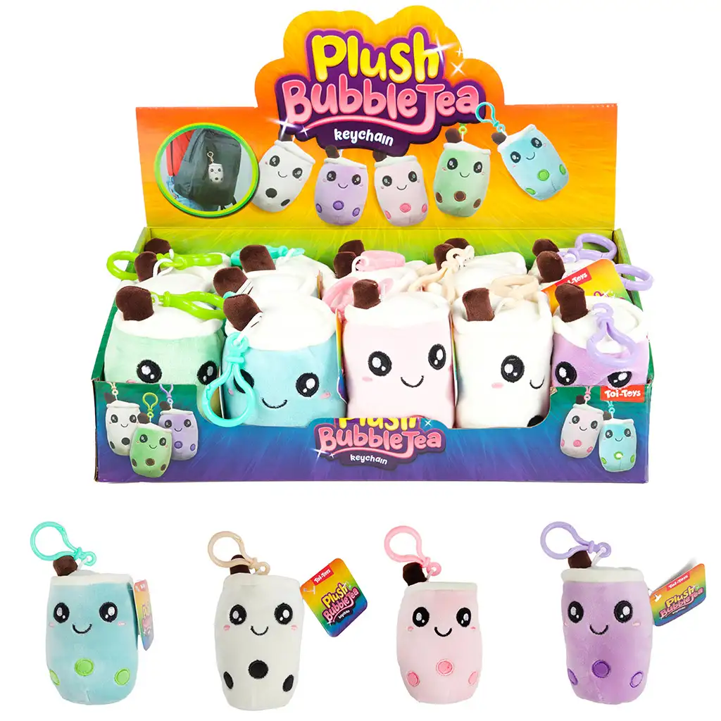 Bubble Tea Plüsch-Schlüsselanhänger in verschiedenen Varianten 1 Stk.