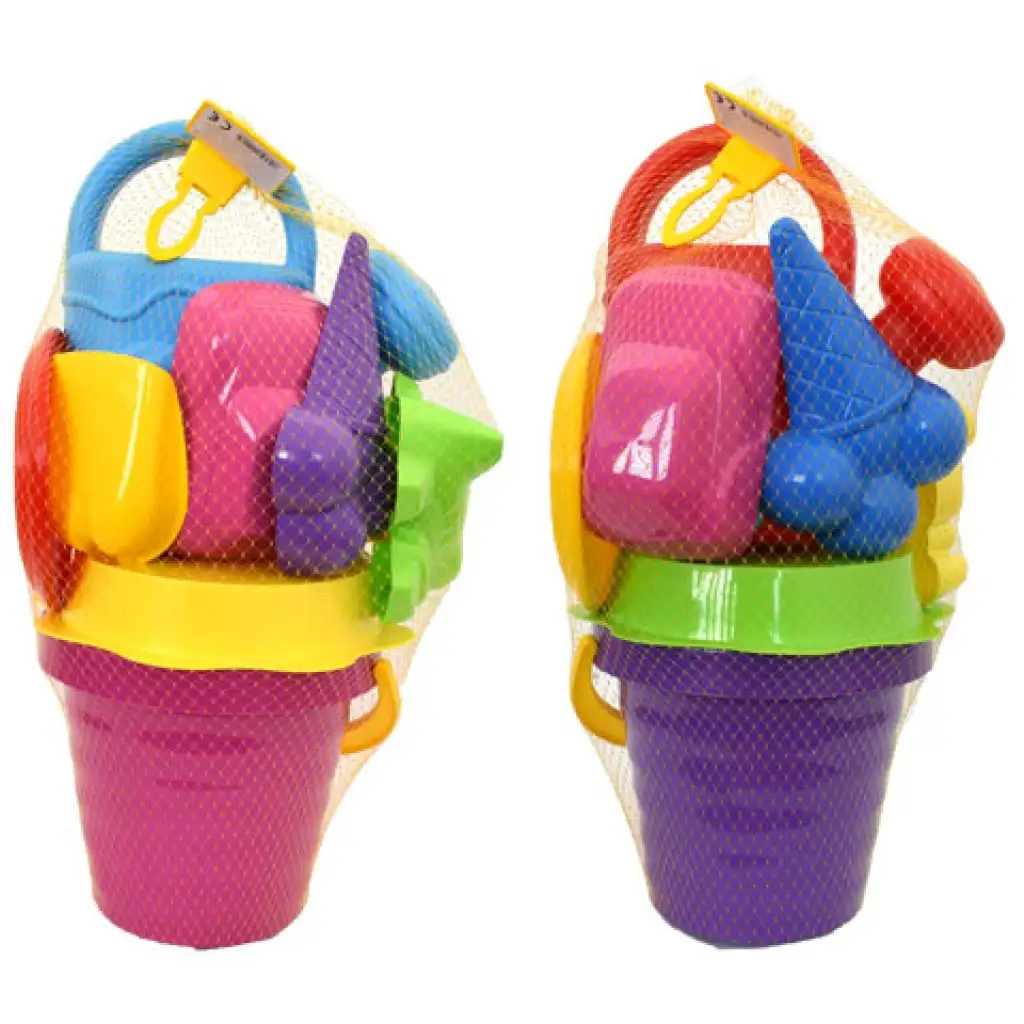 Großes Sandkastenset mit welligem Eimer, 10-teilig - D-Toys kép 3