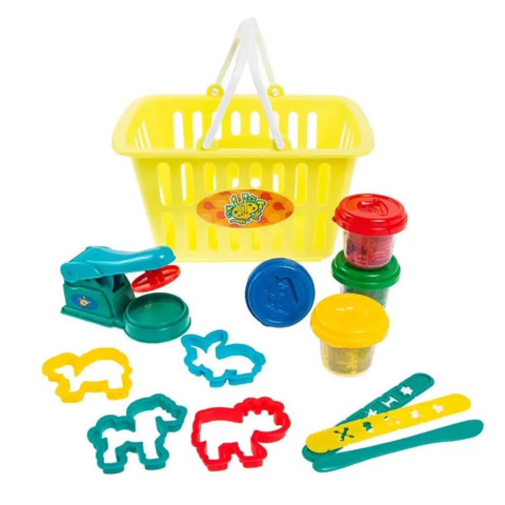 Playgo: Knet-Set im Einkaufskorb