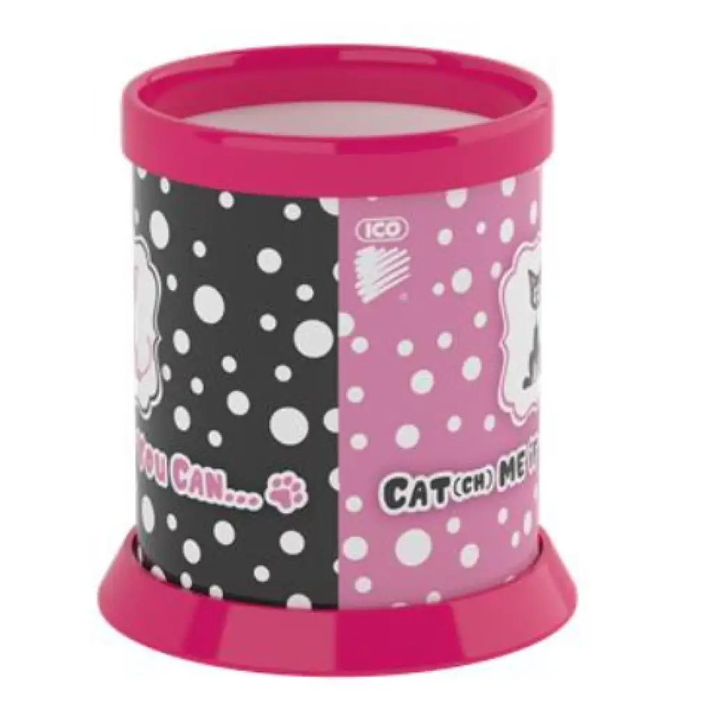 ICO: Cats-Dots rosa-schwarzer Stiftehalter kép 2