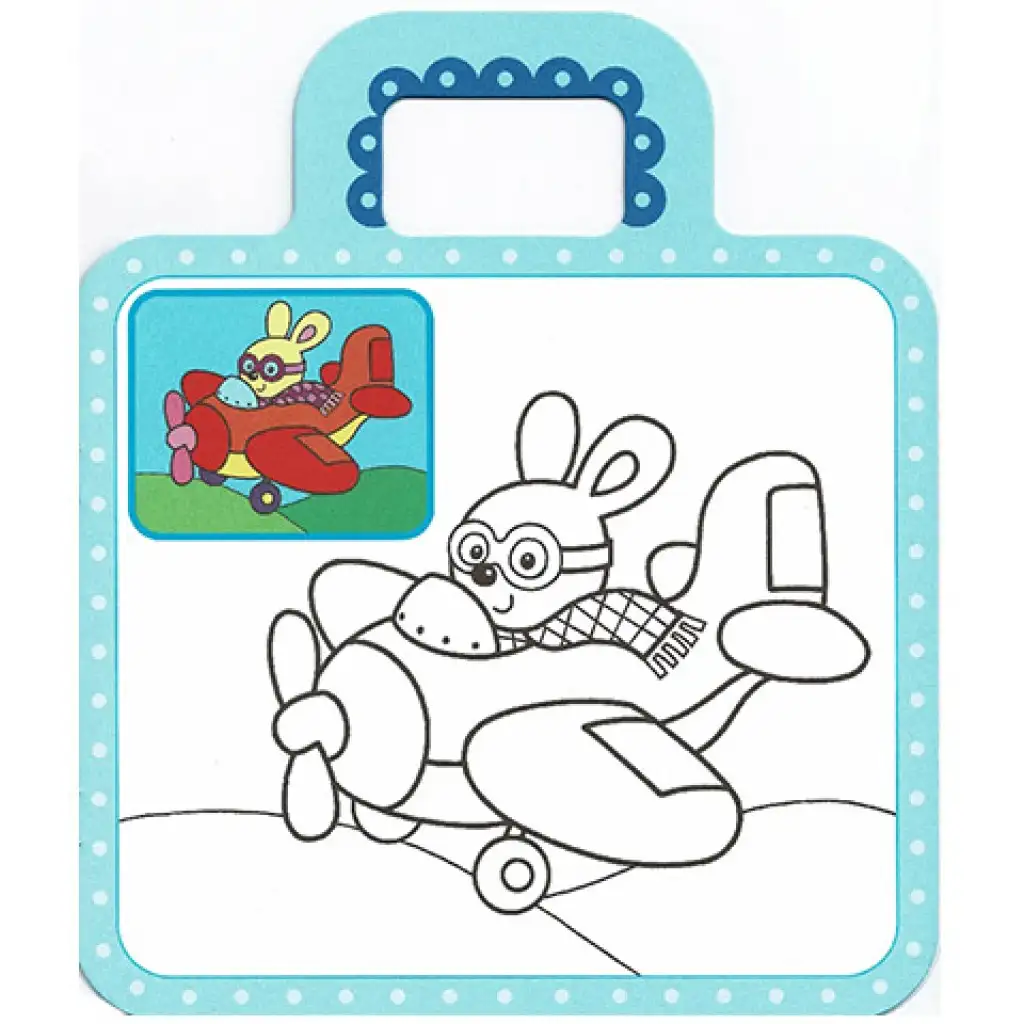 Malbuch für Jungen mit Aufklebern - 2. Flugzeug kép 2