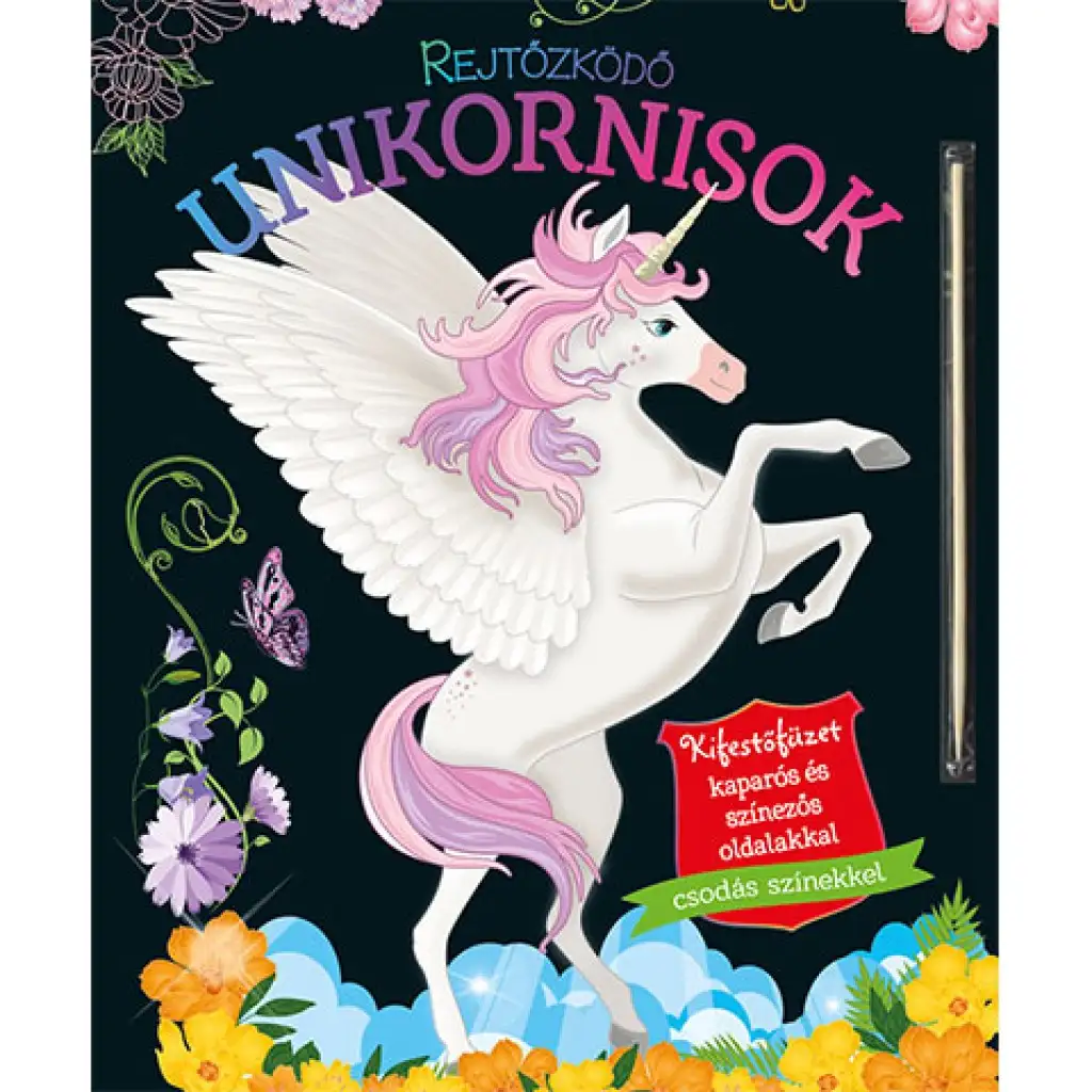 Verborgene Einhörner - Malbuch mit Kratz- und Ausmalseiten