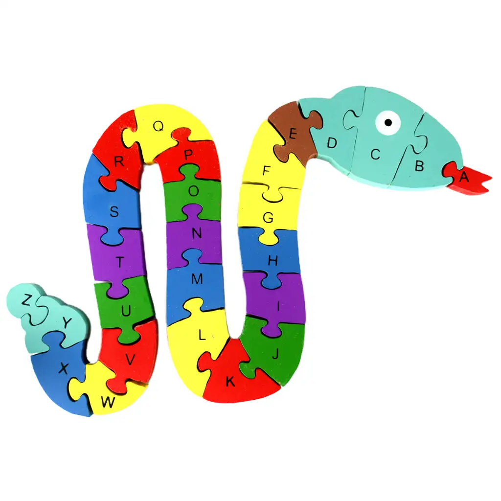 ABC + 123 Schlangenbaum Lernpuzzle kép 1