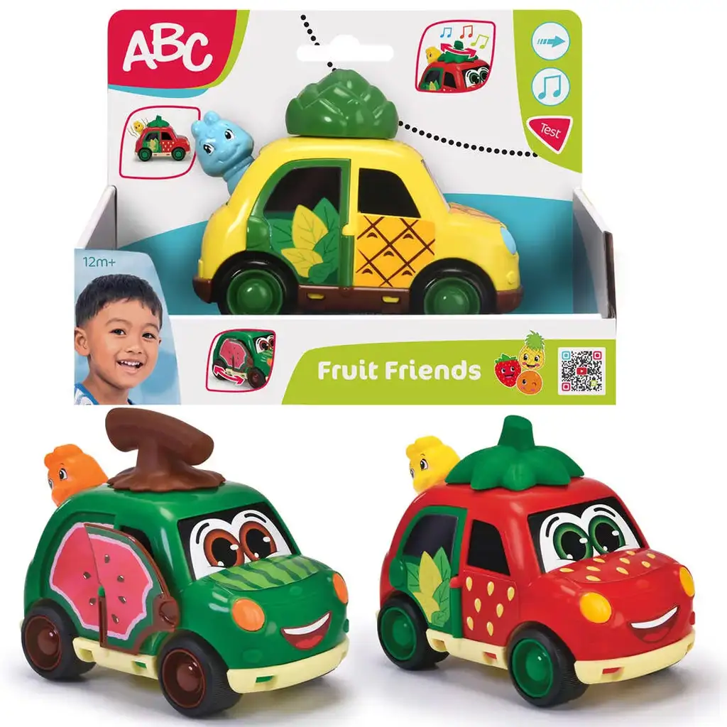 ABC Fruit Friend Frucht-Autos mit Schwungrad und Sound in verschiedenen Ausführungen - Simba Toys
