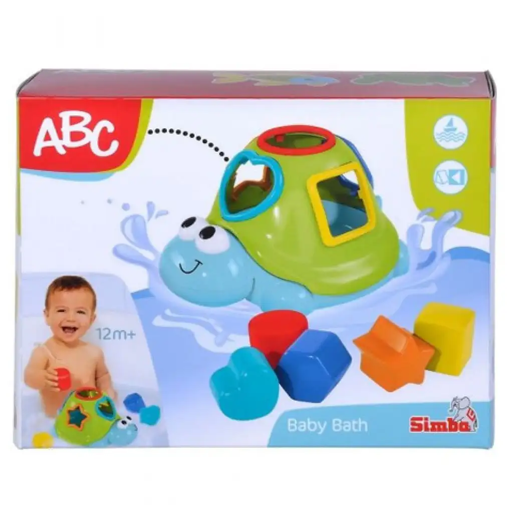 ABC schwimmende Schildkröte mit Formsortierwürfeln - Simba Toys