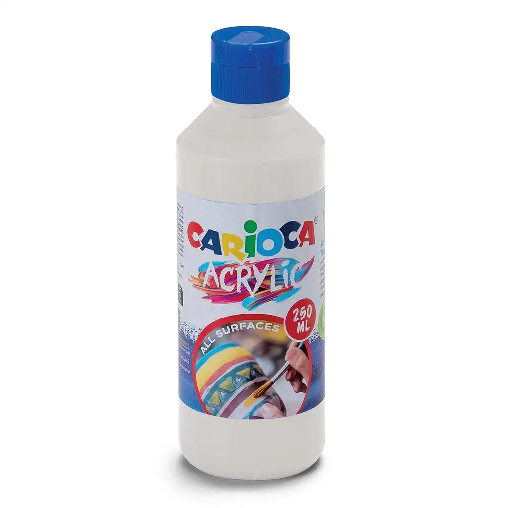 Acrylfarbe 250ml weiß - Carioca