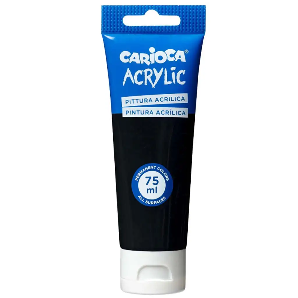 Acrylfarbe 75ml in Schwarz - Carioca