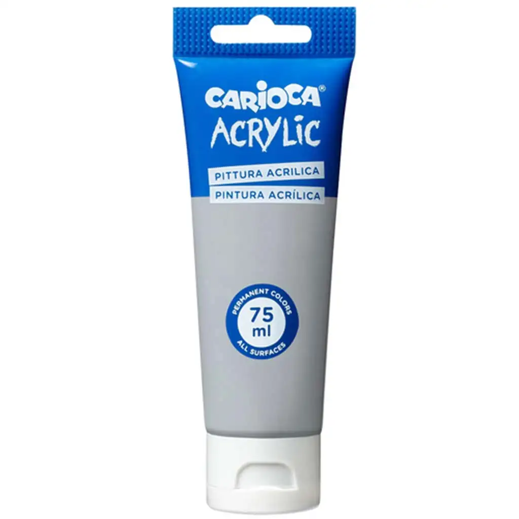 Acrylfarbe 75ml in Silber - Carioca