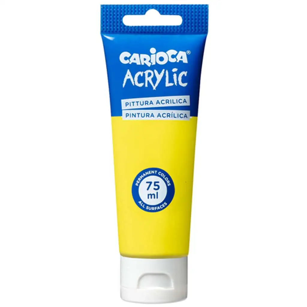 Acrylfarbe 75ml in Zitronengelb - Carioca