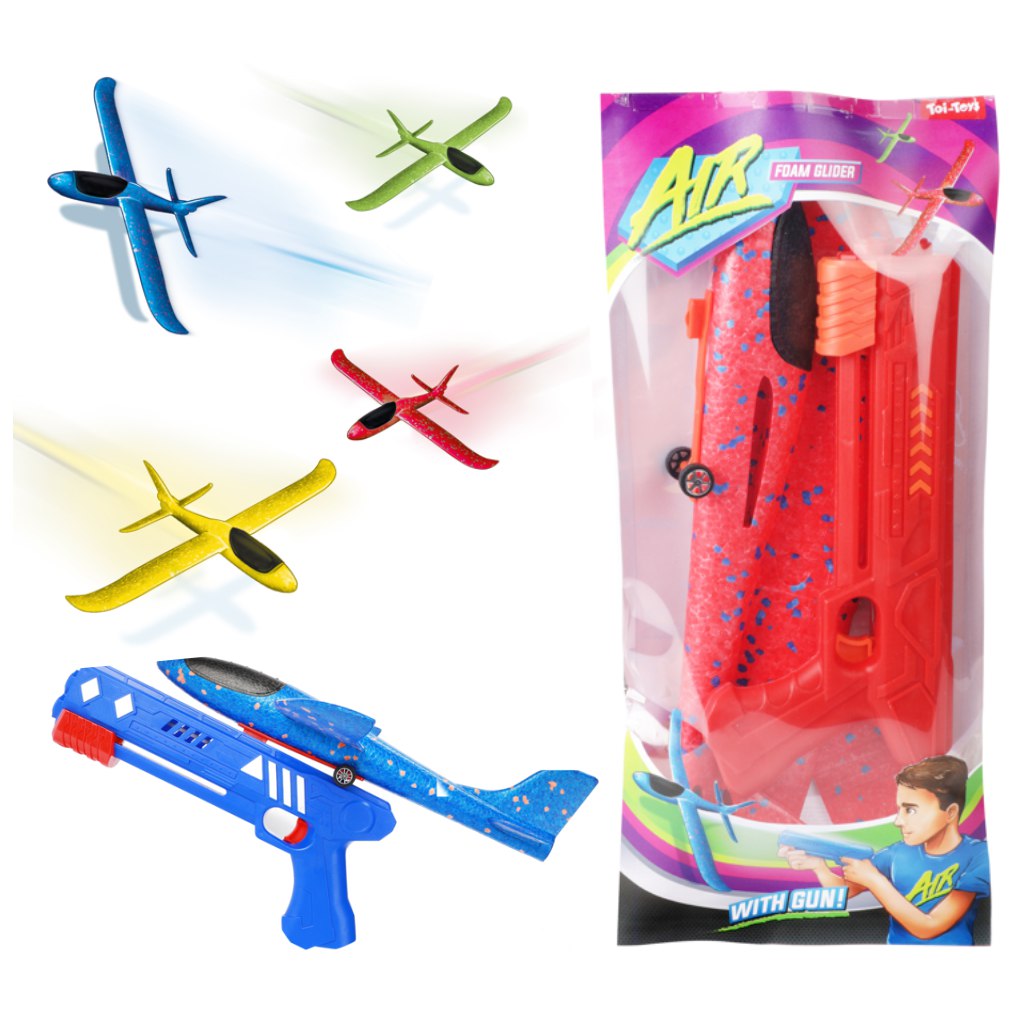 Airglider Styropor Segelflugzeug mit Abschussvorrichtung in verschiedenen Ausführungen