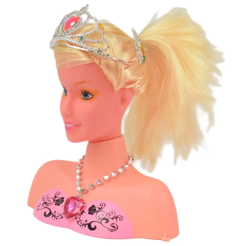 Angell: Frisier- und kämmbarer Puppenkopf mit Tiara und Zubehör, 21 cm kép 3